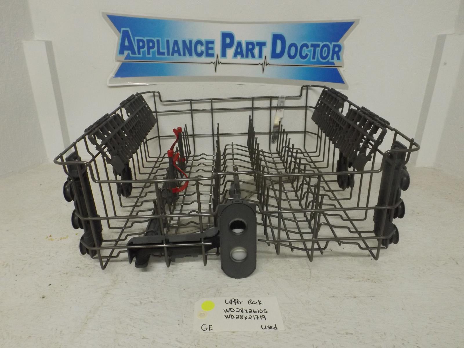 GE Dishwasher WD28X26105 WD28X21719 Upper Rack Used GE Dishwasher WD28X26105 WD28X21719 Upper Rack Used